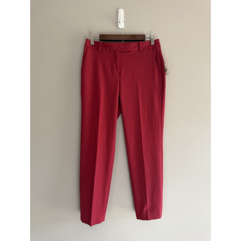 The Limited Slim Ankle Pants Red Office Career Dressy Classic Business 2 Petite - Picture 3 of 16